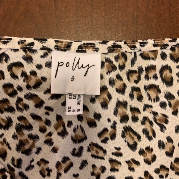 Cheetah Print Tie Front NWOT - Picture 3 of 4